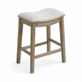 Taburete de Madera y Lino B