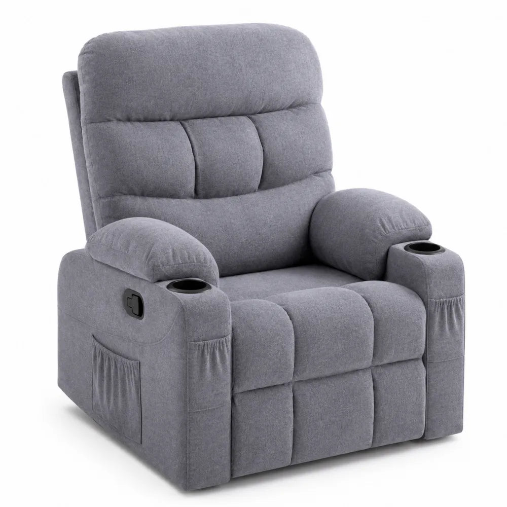 Sill¨®n Reclinable de Tela con Porta