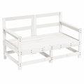 Sof¨¢ de madera de pino para exterior blanco 12