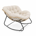Silla mecedora de metal con c